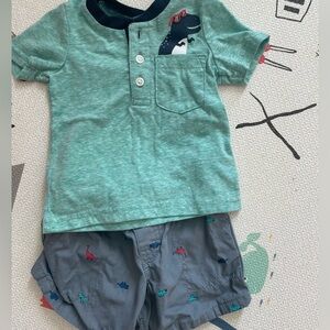 Dinosaur shirt and shorts